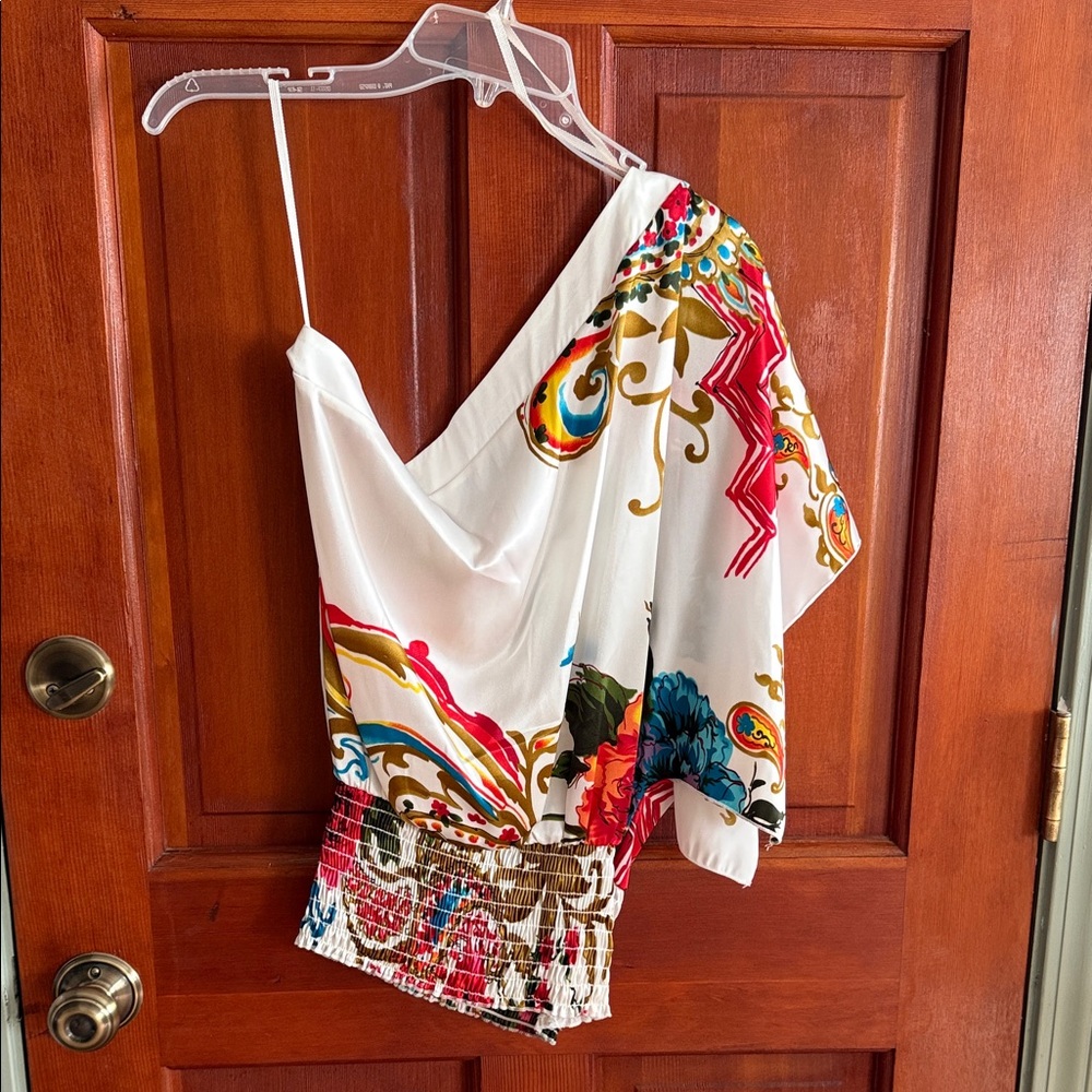 Karlie Multicolor One Shoulder Blouse